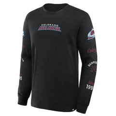 NHL Black Colorado Avalanche Fanatics Boxed In Legacy Long Sleeve T-Shirt