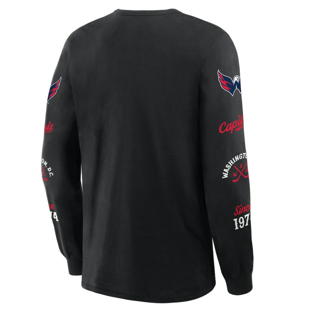 NHL Black Washington Capitals Fanatics Boxed In Legacy Long Sleeve T-Shirt