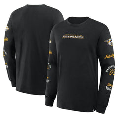 NHL Black Nashville Predators Fanatics Boxed In Legacy Long Sleeve T-Shirt