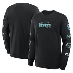 NHL Black Seattle Kraken Fanatics Boxed In Legacy Long Sleeve T-Shirt