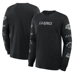 NHL Black Los Angeles Kings Fanatics Boxed In Legacy Long Sleeve T-Shirt