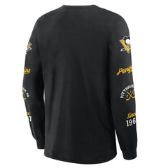 NHL Black Pittsburgh Penguins Fanatics Boxed In Legacy Long Sleeve T-Shirt