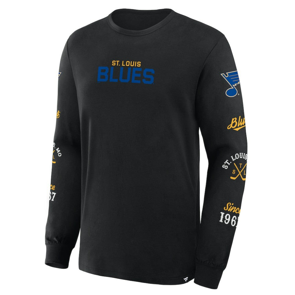 NHL Black St. Louis Blues Fanatics Boxed In Legacy Long Sleeve T-Shirt