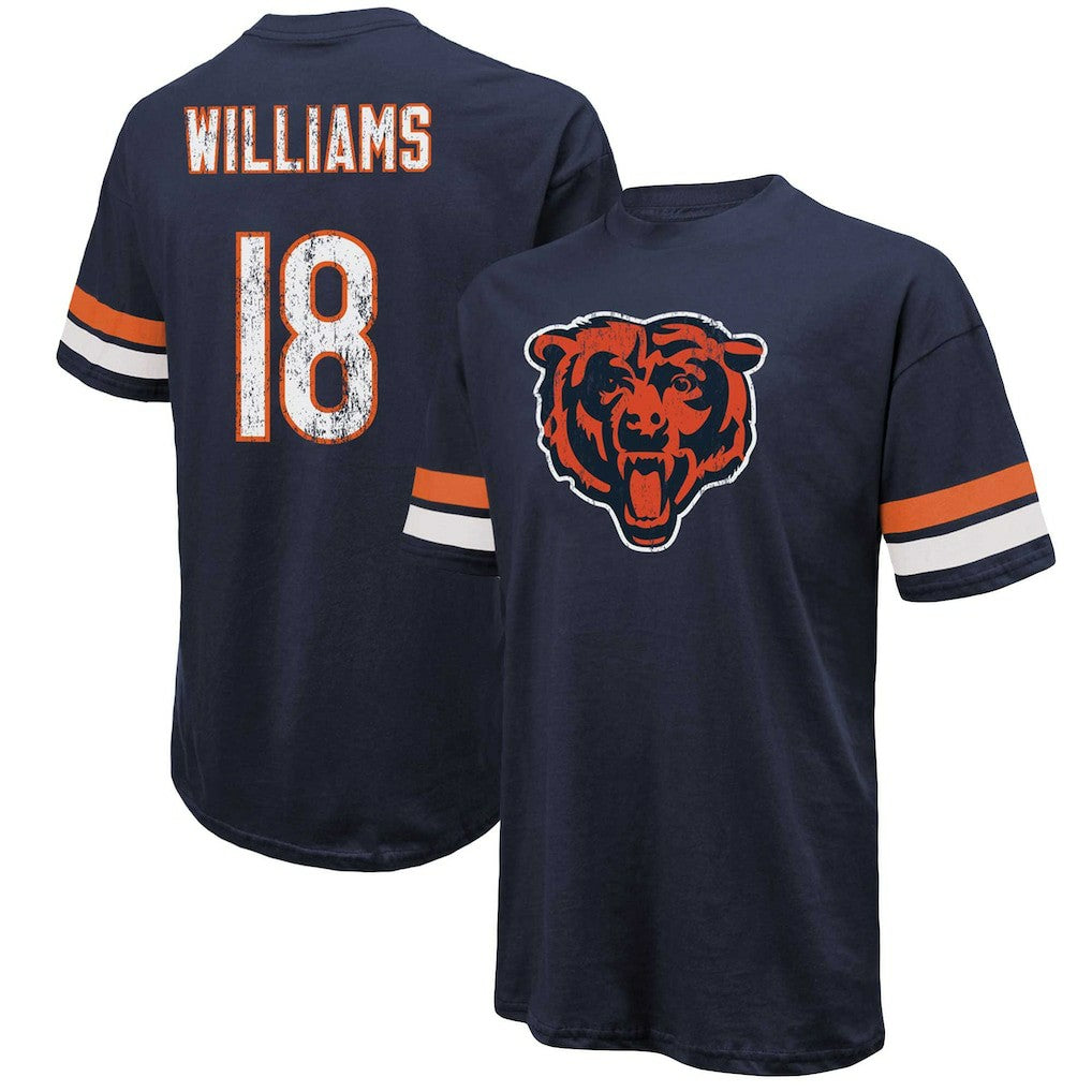 Caleb Williams  Majestic Threads Name & Number Oversize Fit T-Shirt - Chicago Bears