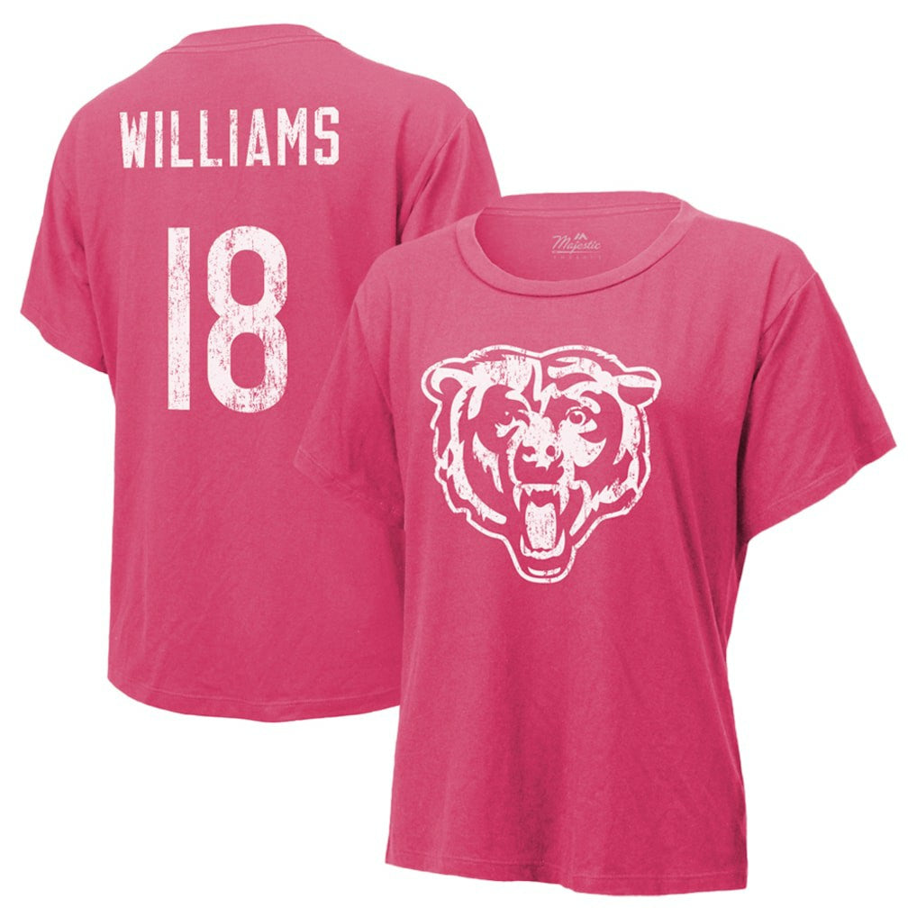 Caleb Williams  Majestic Threads Women's Name & Number T-Shirt - Chicago Bears