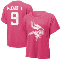 J.J. McCarthy  Majestic Threads Women's Name & Number T-Shirt - Minnesota Vikings