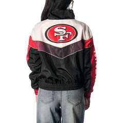 The Wild Collective Women's 1/4 Zip Track Jacket - San Francisco 49ers