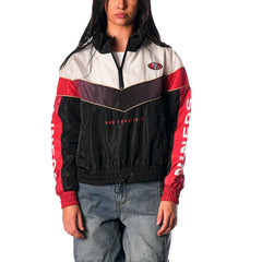 The Wild Collective Women's 1/4 Zip Track Jacket - San Francisco 49ers