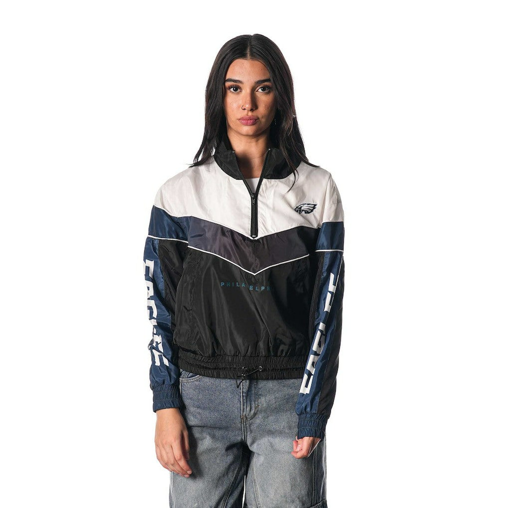 The Wild Collective Women's 1/4 Zip Track Jacket - Philadelphia Eagles