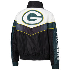 The Wild Collective Women's 1/4 Zip Track Jacket - Green Bay Packers