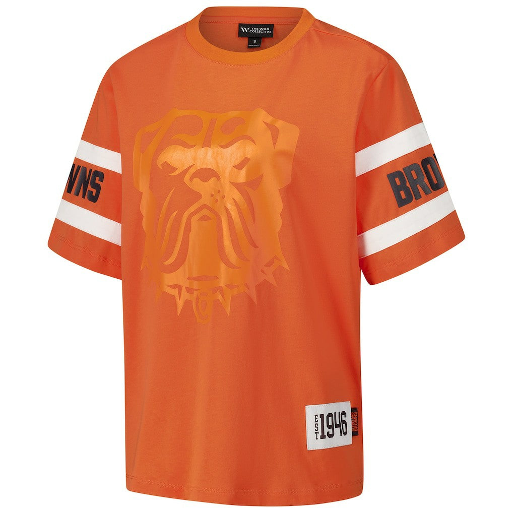 The Wild Collective Women's Drop Shoulder T-Shirt - Cleveland Browns