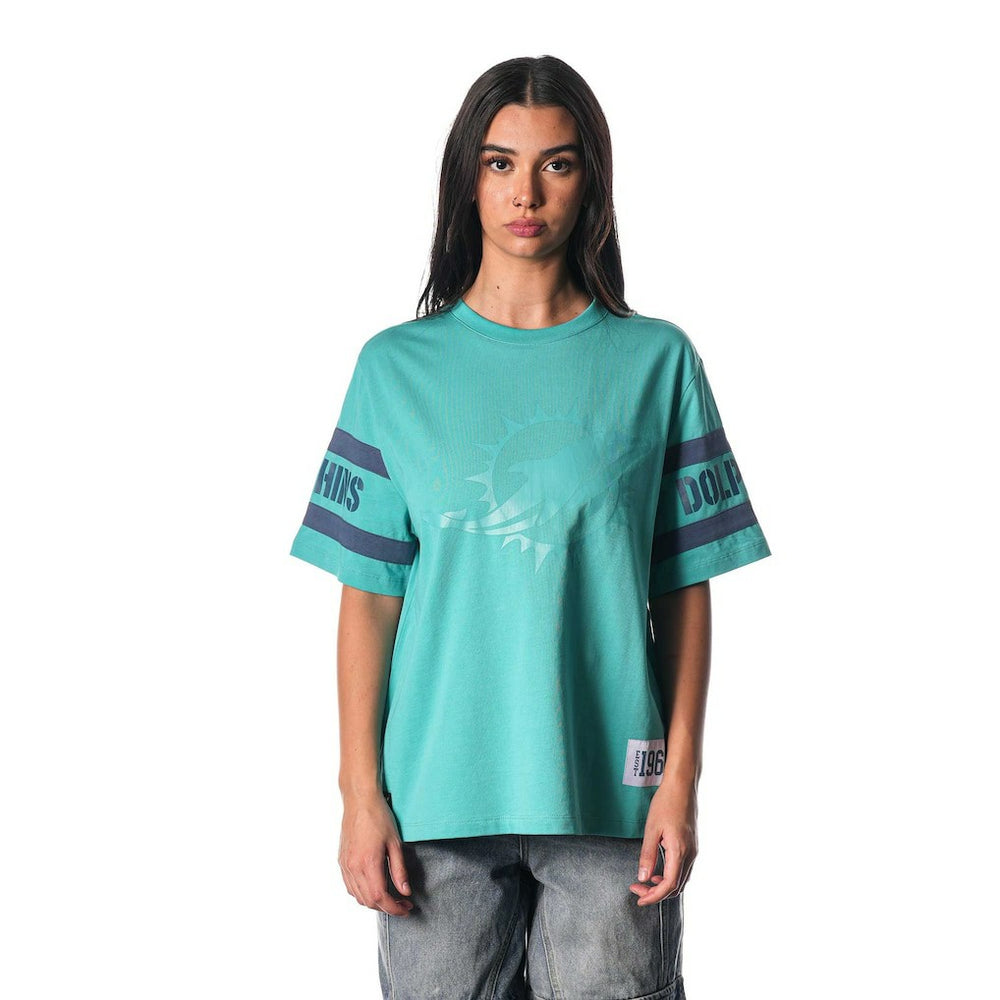 The Wild Collective Women's Drop Shoulder T-Shirt - Miami Dolphins