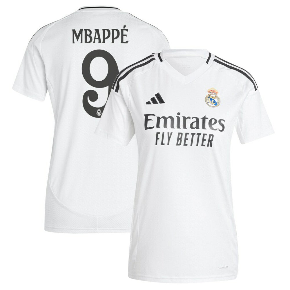 Kylian Mbappé Real Madrid Women's 2024/25 Home Replica Player Jersey - Adidas White