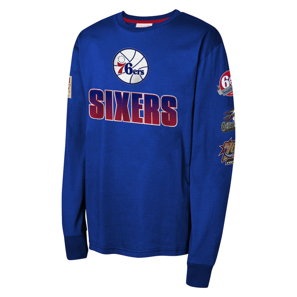NBA Philadelphia 76ers Youth Hardwood Classics All Over Long Sleeve T-Shirt