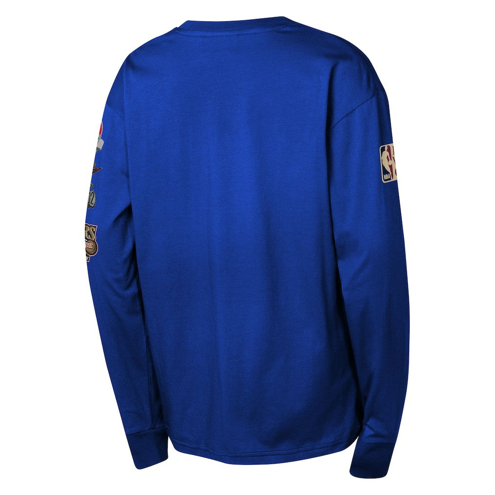 NBA Philadelphia 76ers Youth Hardwood Classics All Over Long Sleeve T-Shirt