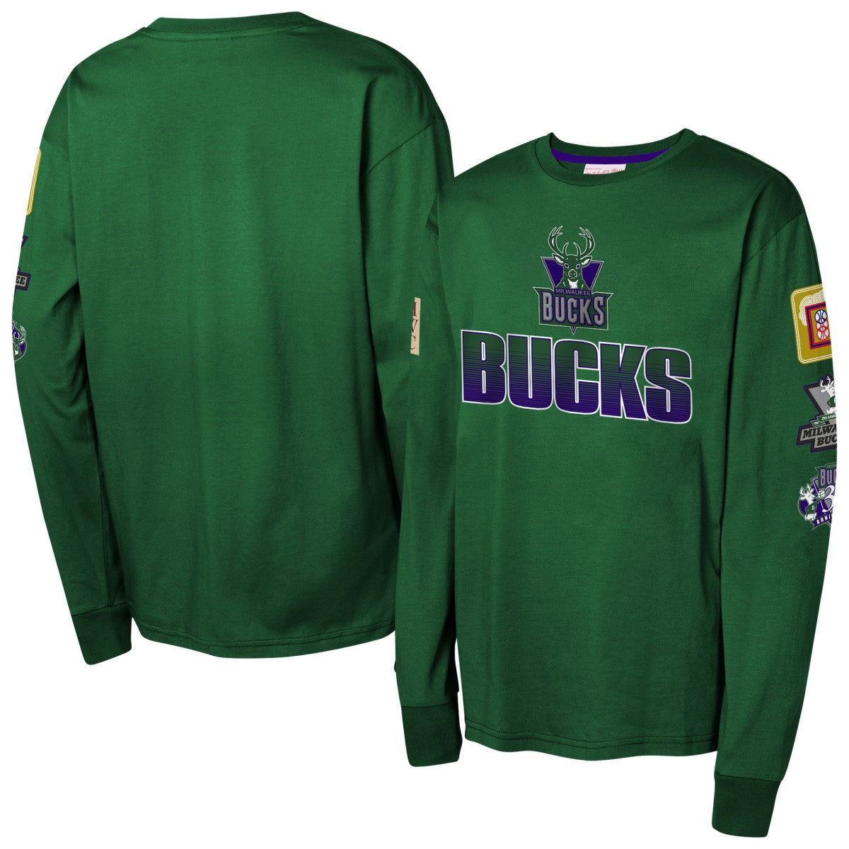 NBA Milwaukee Bucks Youth Hardwood Classics All Over Long Sleeve T-Shirt