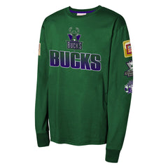 NBA Milwaukee Bucks Youth Hardwood Classics All Over Long Sleeve T-Shirt