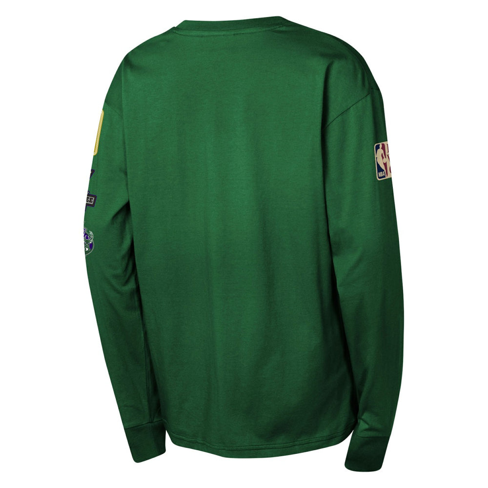NBA Milwaukee Bucks Youth Hardwood Classics All Over Long Sleeve T-Shirt