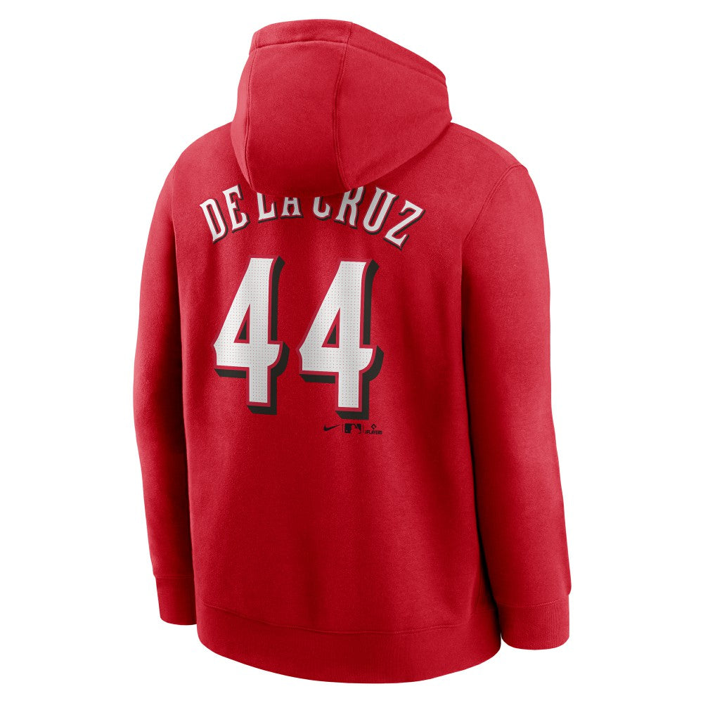 MLB Elly De La Cruz Cincinnati Reds Nike Player Name & Number Club Pullover Hoodie