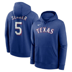 MLB Corey Seager Texas Rangers Nike Player Name & Number Club Fleece Pullover Hoodie
