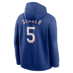 MLB Corey Seager Texas Rangers Nike Player Name & Number Club Fleece Pullover Hoodie