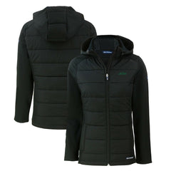 Cutter & Buck Women's Primary Logo Evoke Hybrid Eco Softshell Recycled Full-Zip Hoodie Jacket - New York Jets