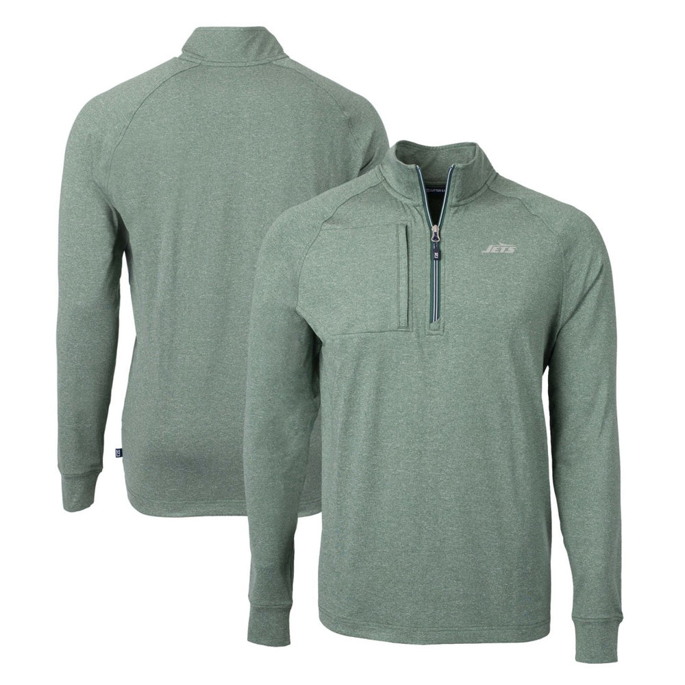 Cutter & Buck Primary Logo Adapt Eco Knit Quarter-Zip Top - New York Jets