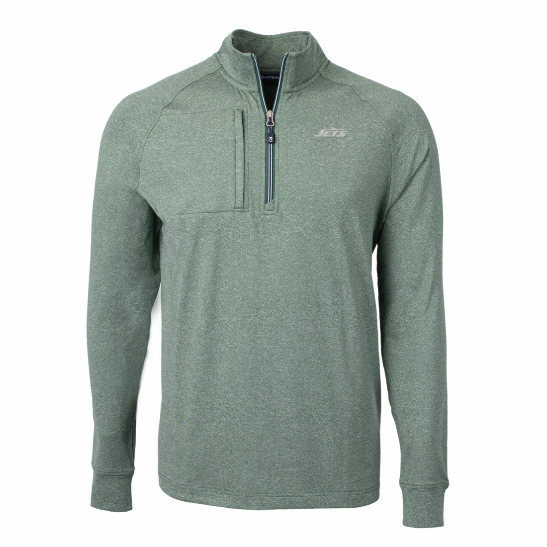 Cutter & Buck Primary Logo Adapt Eco Knit Quarter-Zip Top - New York Jets