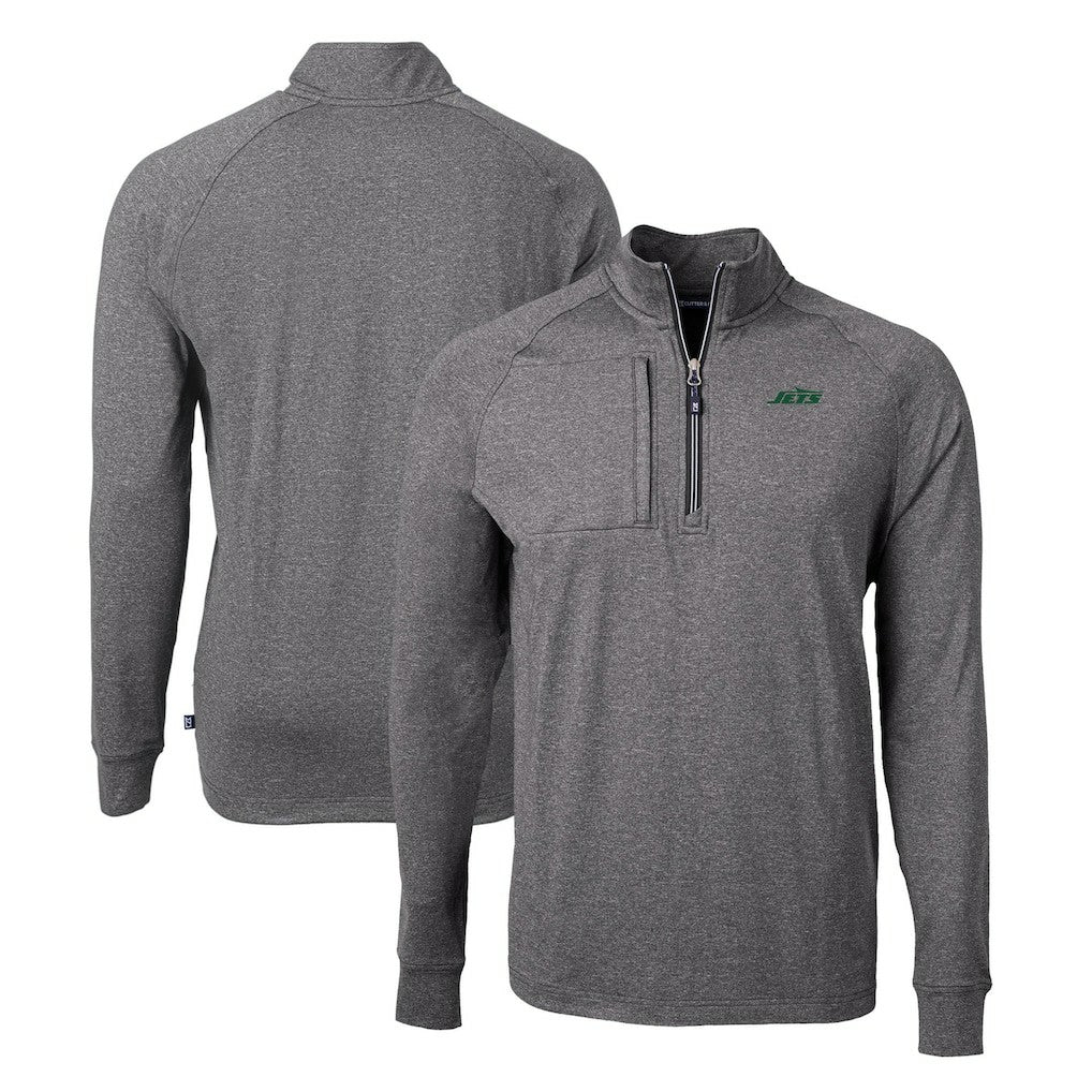 Cutter & Buck Primary Logo Adapt Eco Knit Quarter-Zip Top - New York Jets