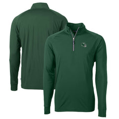 Cutter & Buck Helmet Adapt Eco Knit Stretch Recycled Quarter-Zip Top - New York Jets