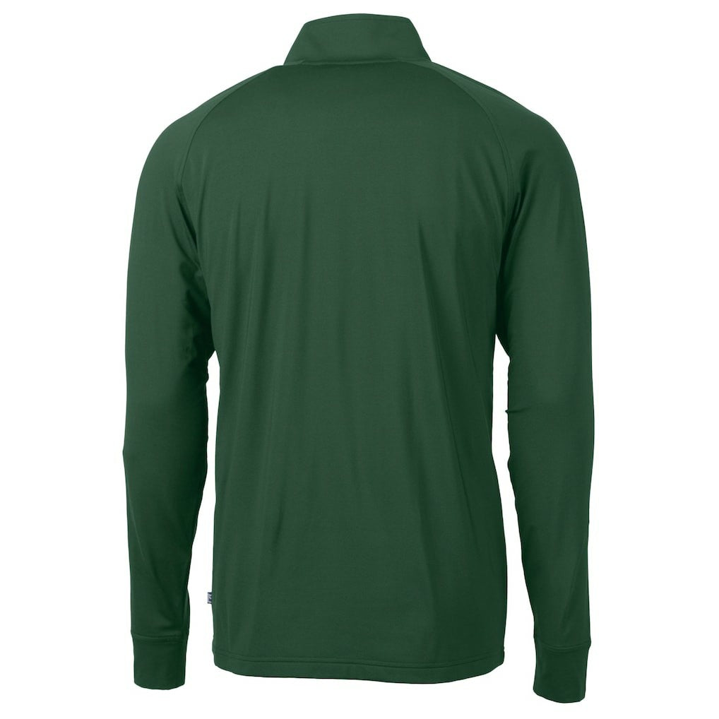 Cutter & Buck Helmet Adapt Eco Knit Stretch Recycled Quarter-Zip Top - New York Jets