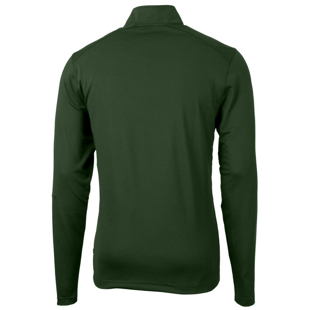 Cutter & Buck Primary Logo Virtue Eco Pique Recycled Quarter-Zip Pullover Top - New York Jets