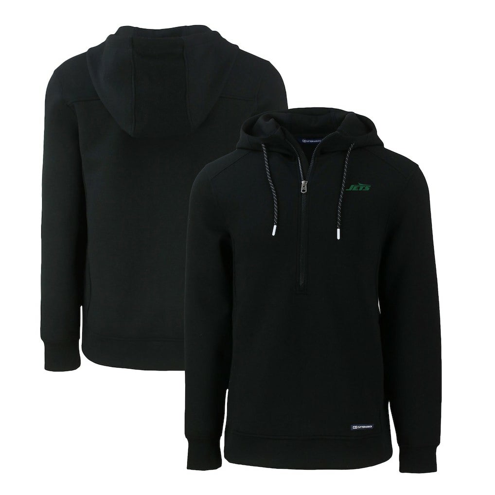 Cutter & Buck Primary Logo Roam Eco Recycled Half-Zip Hoodie - New York Jets