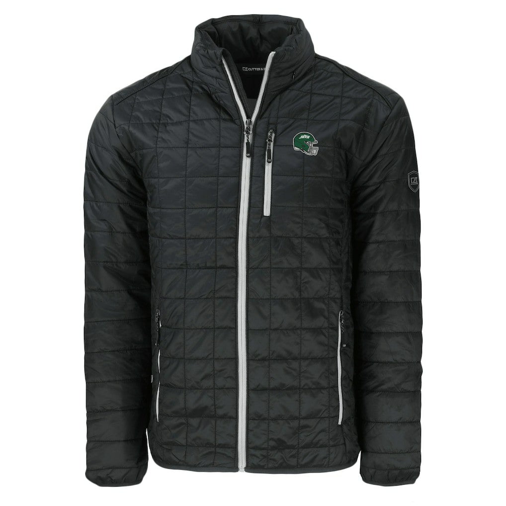 Cutter & Buck Big & Tall Helmet Rainier PrimaLoft Eco Insulated Full-Zip Puffer Jacket - New York Jets