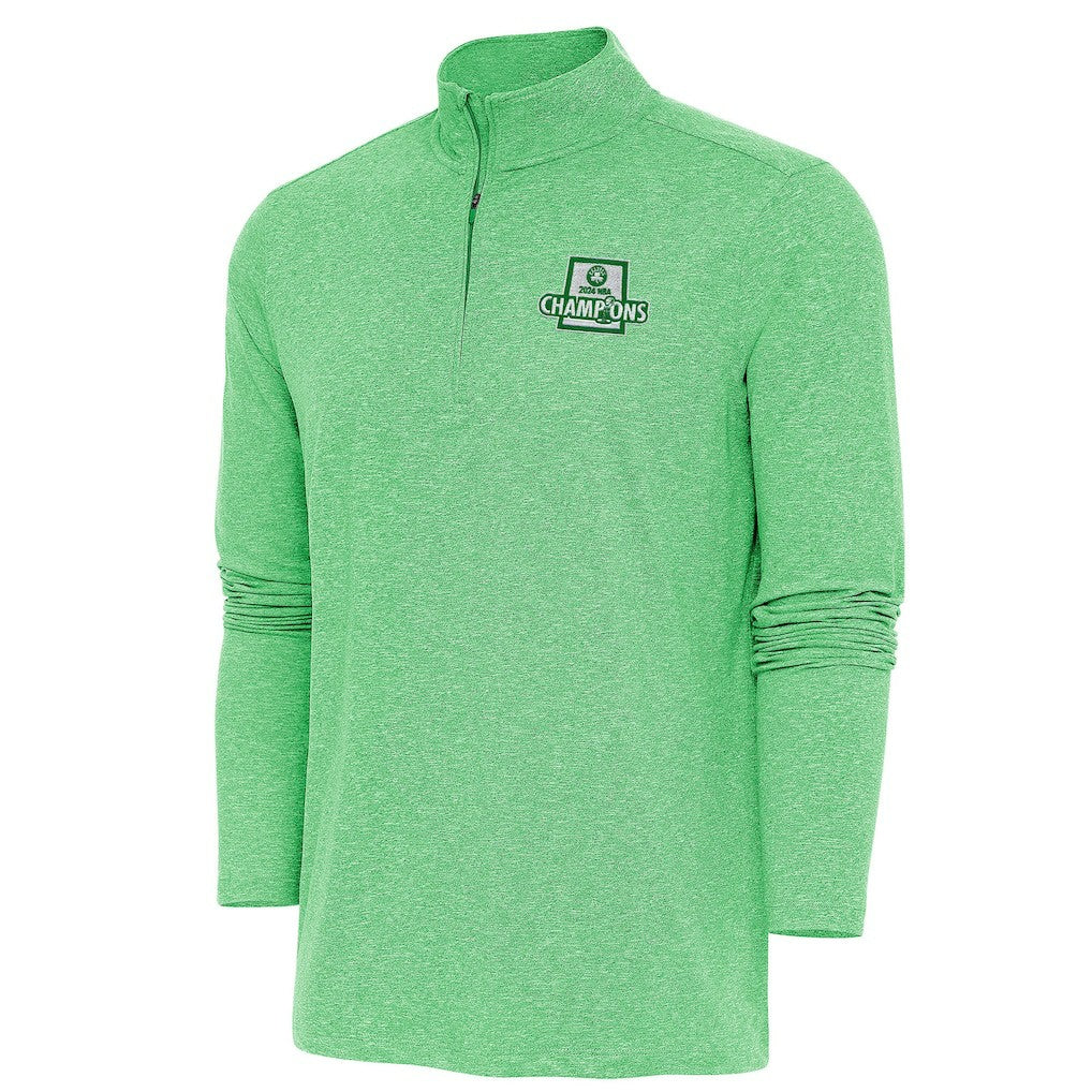 NBA Boston Celtics Antigua 2024 NBA Finals Champions Hunk Quarter-Zip Pullover Top