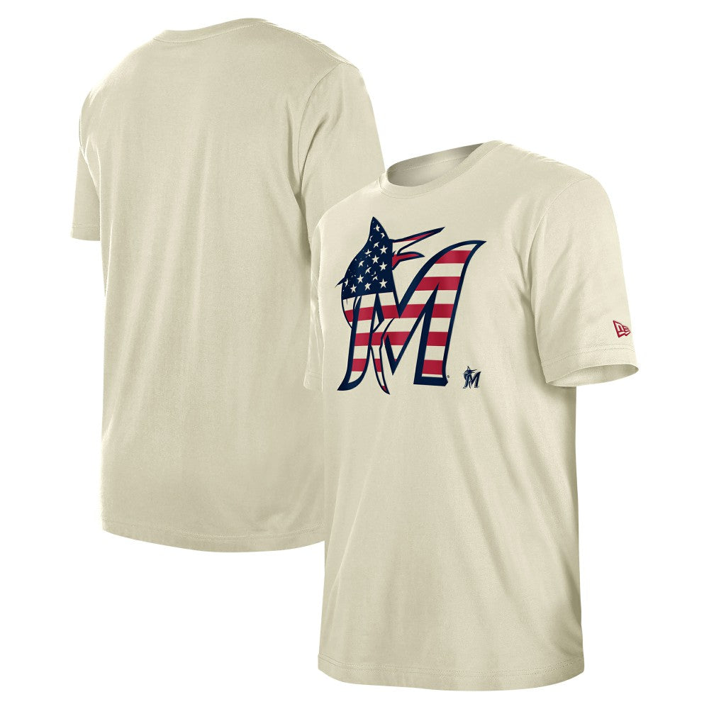MLB Miami Marlins New Era Americana Flag Fill T-Shirt