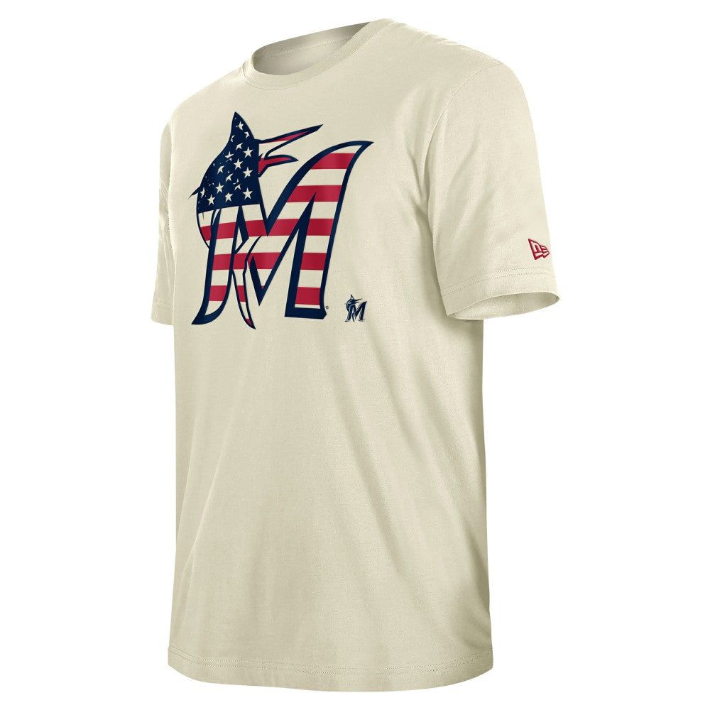 MLB Miami Marlins New Era Americana Flag Fill T-Shirt