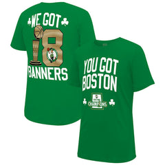 NBA Boston Celtics Stadium Essentials 2024 NBA Finals Champions 18 Banners T-Shirt - Kelly Green discount