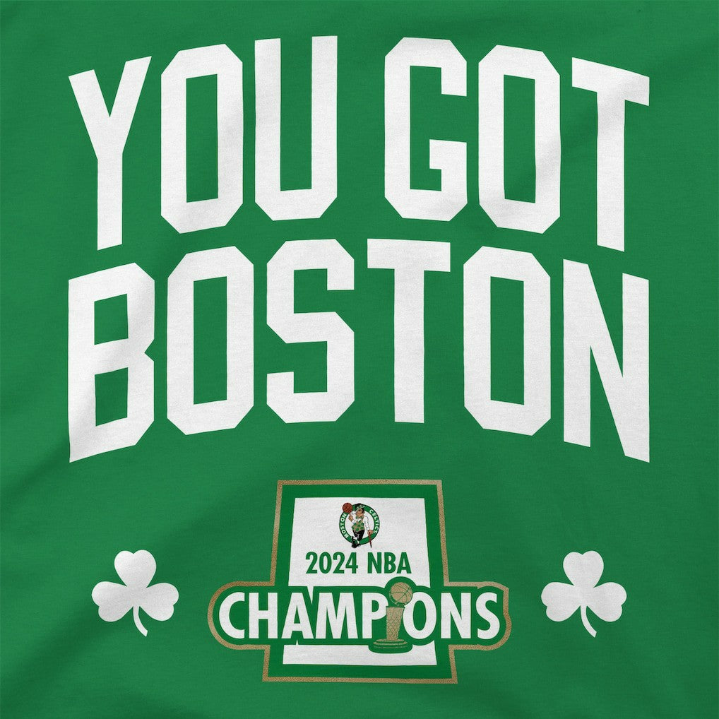 NBA Boston Celtics Stadium Essentials 2024 NBA Finals Champions 18 Banners T-Shirt - Kelly Green discount