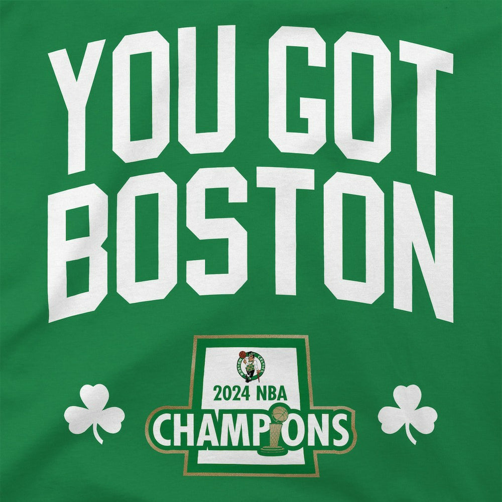 NBA Boston Celtics Stadium Essentials 2024 NBA Finals Champions 18 Banners T-Shirt - Kelly Green discount