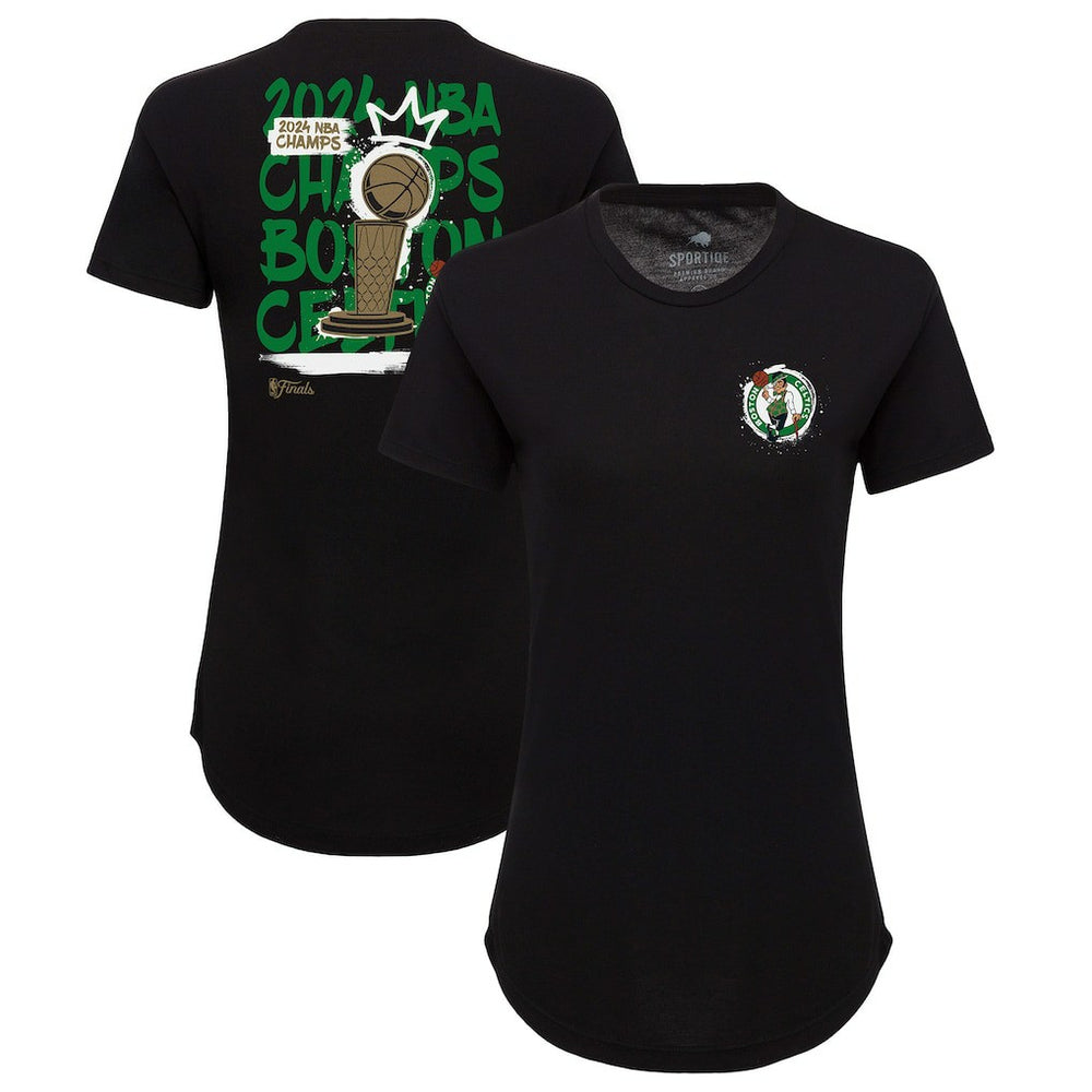 NBA Boston Celtics Sportiqe Women's 2024 NBA Finals Champions King of the Court Phoebe Tri-Blend T-Shirt