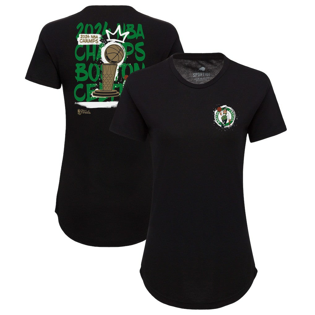 NBA Boston Celtics Sportiqe Women's 2024 NBA Finals Champions King of the Court Phoebe Tri-Blend T-Shirt