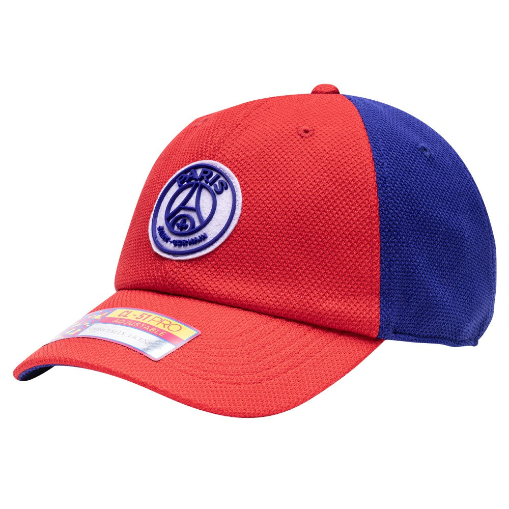 Paris Saint-Germain Fan Ink Male Adult Striker Adjustable Hat -  Red/Navy