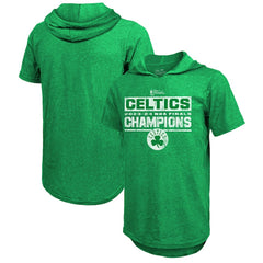 NBA Boston Celtics Majestic Threads Women's 2024 NBA Finals Champions Tri-Blend Short Sleeve Pullover Hoodie Top - Kelly Green on sale