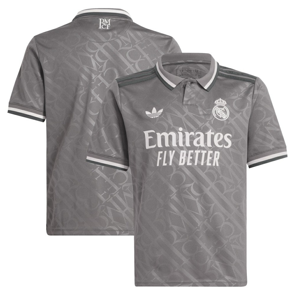 Real Madrid Originals Youth 2024/25 Third Replica Jersey - Adidas Charcoal