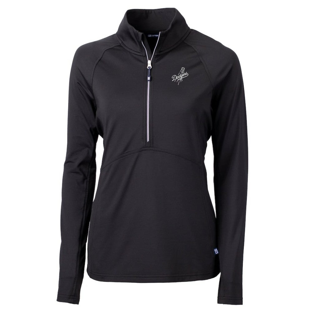 MLB Los Angeles Dodgers Cutter & Buck Women's Adapt Eco Knit Stretch Recycled Half-Zip DryTec Top