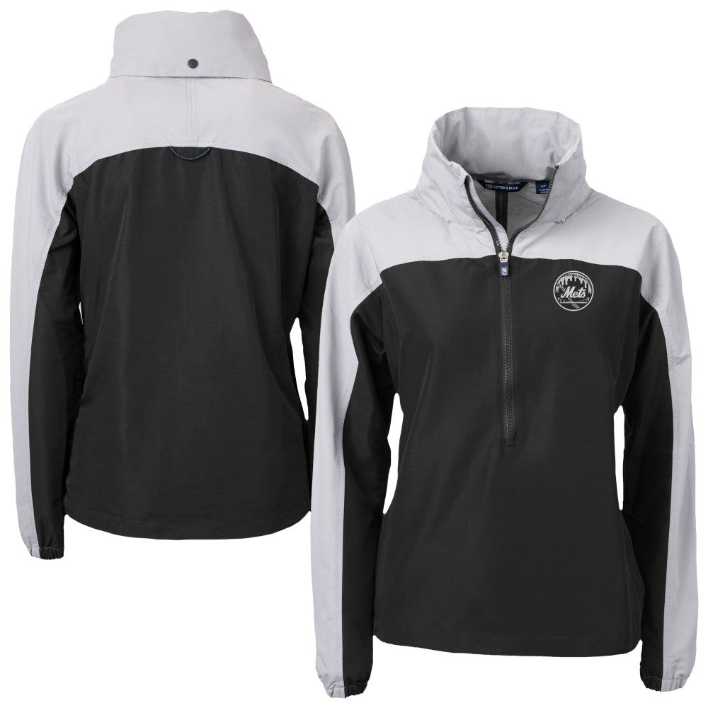 MLB New York Mets Cutter & Buck Women's Charter Eco Recycled Half-Zip Anorak Jacket