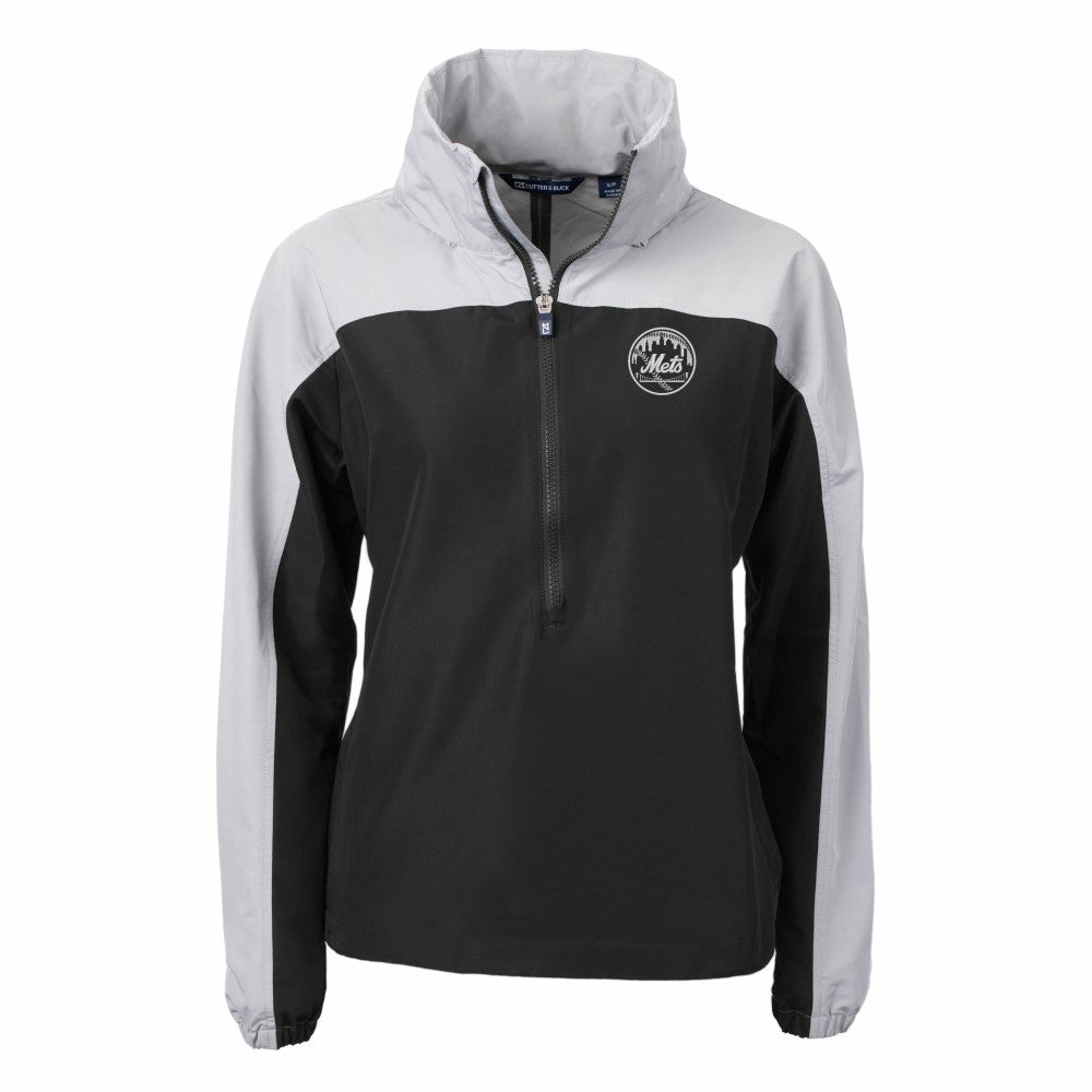 MLB New York Mets Cutter & Buck Women's Charter Eco Recycled Half-Zip Anorak Jacket