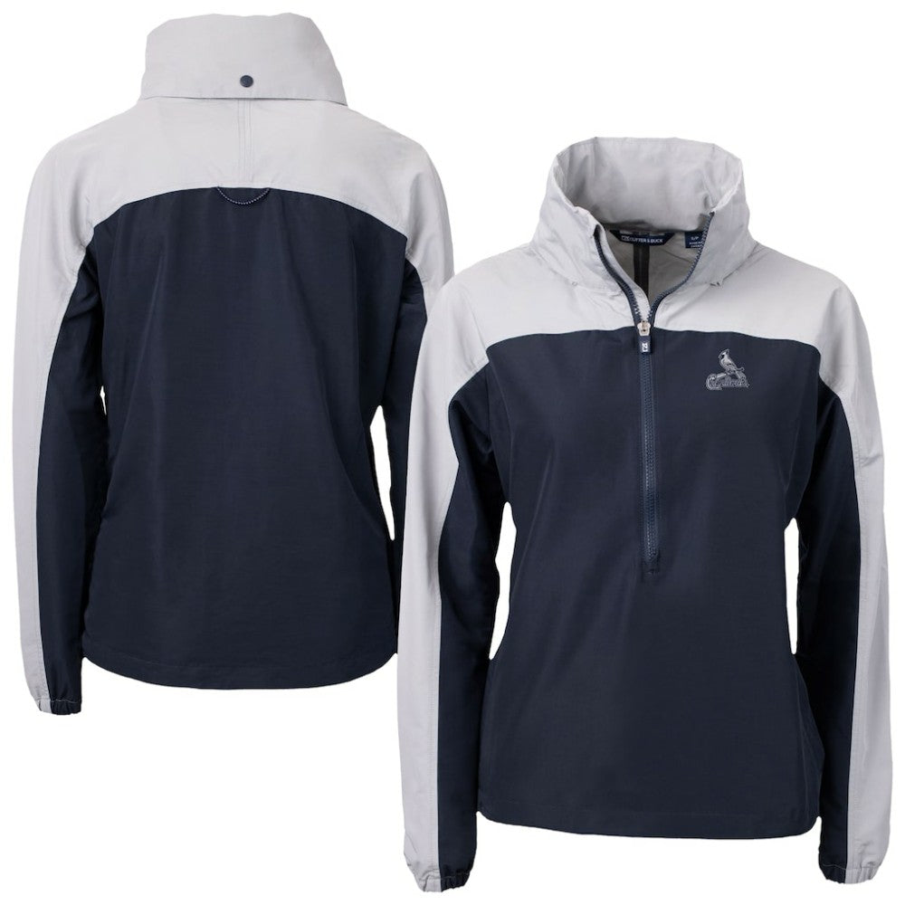 MLB St. Louis Cardinals Cutter & Buck Women's Charter Eco Recycled Half-Zip Anorak Jacket