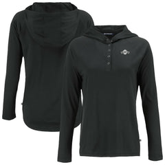 MLB San Francisco Giants Cutter & Buck Women's Coastline Epic Comfort Eco Recycled Raglan Long Sleeve Hoodie T-Shirt
